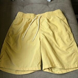 Goodfellow & Co. Mesh lined swimming trunks- pastel yellow, Men’s Small